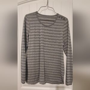 Gray & Silver Stripped Shirt